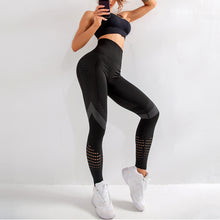 Load image into Gallery viewer, High Waist Fitness Gym Leggings Women Seamless Energy Tights Workout Running Activewear Yoga Pants Hollow Sport Trainning Wear