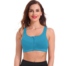 Load image into Gallery viewer, Hot Women Zipper Push Up Sports Bras Vest Underwear Shockproof Breathable Gym Fitness Athletic Running Yoga Bh Sport Tops