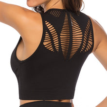 Load image into Gallery viewer, Hot Fitness Women's T-shirts Workout Sports Bra Yoga Vest Backless Solid Quick Dry Running Gym Sport bra Yoga Shirts Tank Top