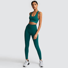 Load image into Gallery viewer, seamless hyperflex workout set sport leggings and top set yoga outfits for women sportswear athletic clothes gym sets 2 piece