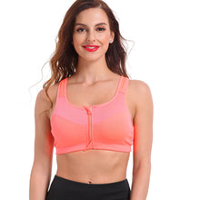 Load image into Gallery viewer, Hot Women Zipper Push Up Sports Bras Vest Underwear Shockproof Breathable Gym Fitness Athletic Running Yoga Bh Sport Tops
