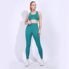 Load image into Gallery viewer, seamless hyperflex workout set sport leggings and top set yoga outfits for women sportswear athletic clothes gym sets 2 piece