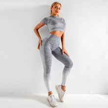 Load image into Gallery viewer, Seamless Women Yoga Set Long Sleeve Top High Waist  Sport Leggings Gym Clothes  Sport Suit short Gym Suit Fitness Sets for Women
