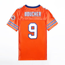 Load image into Gallery viewer, The Waterboy Movie Football #9 Bobby Boucher White Orange Jersey Stitched
