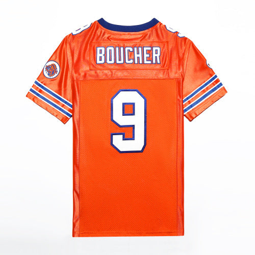 The Waterboy Movie Football #9 Bobby Boucher White Orange Jersey Stitched