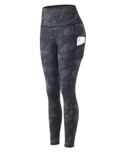 Dye Tight Leggings Sports Women Fitness With Pocket Yoga Pants Stretch Workout Leggings Patchwork Slim Gym Leggings