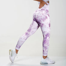 Load image into Gallery viewer, Dye Tight Leggings Sports Women Fitness With Pocket Yoga Pants Stretch Workout Leggings Patchwork Slim Gym Leggings
