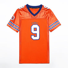 Load image into Gallery viewer, The Waterboy Movie Football #9 Bobby Boucher White Orange Jersey Stitched
